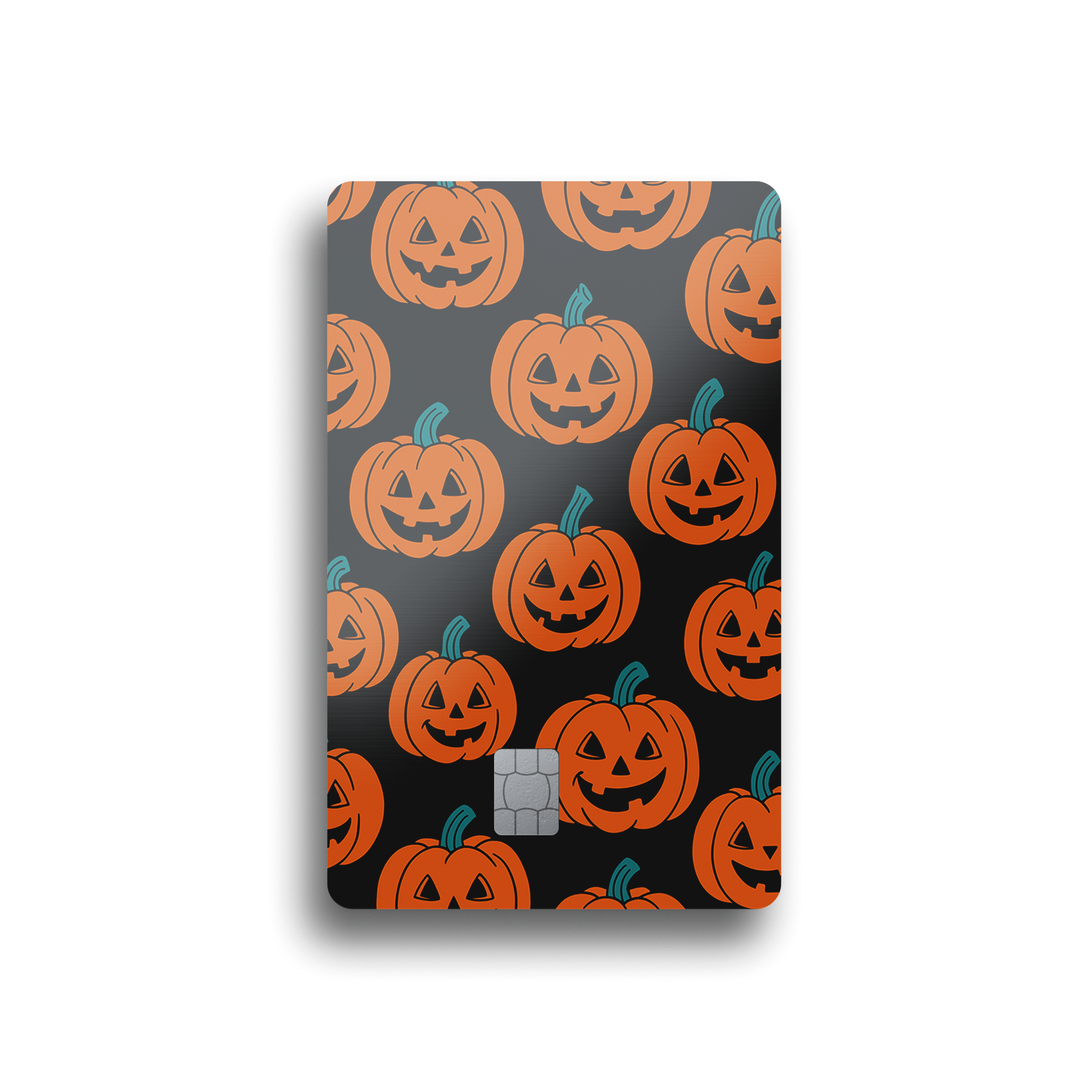 Retro Halloween Pumpkins Card Skin